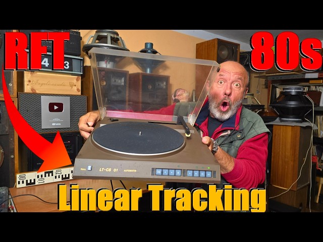 80s Vintage Rare Tangential Linear Tracking HiFi TURNTABLE RFT LT-CS 01