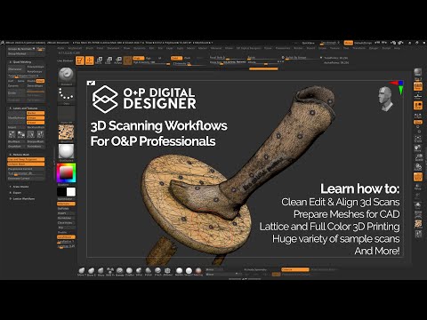 3D scan Preparation for digital workflows in O&P, using Maxon's Zbrush - a beginners tutorial series