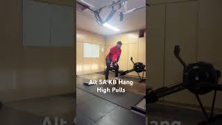 Alternating Single Arm KB Hang High Pull [Alt SA KB Hg High Pull]