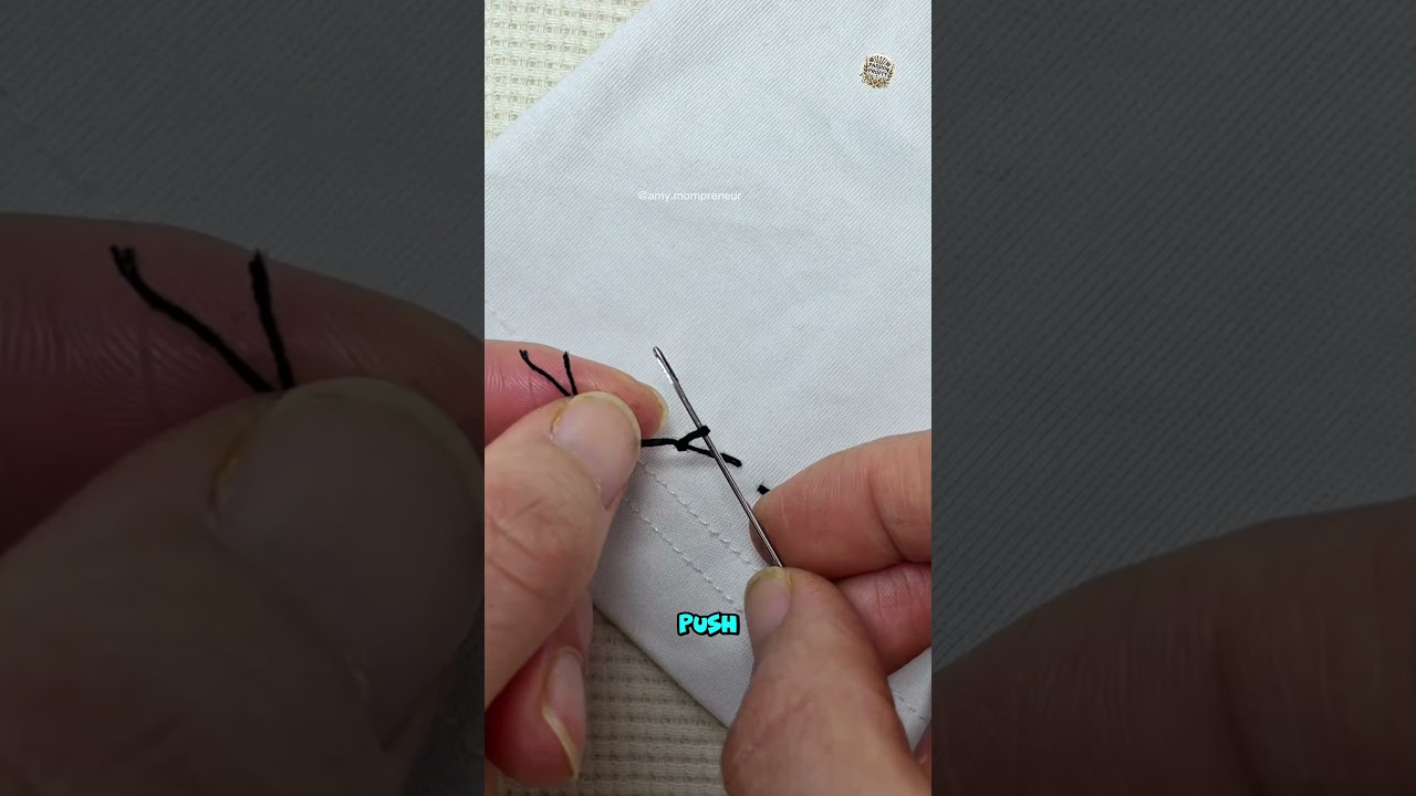 Simple Sewing Trick : How to Tie a Secure Knot at the End of Sewing #shorts #sewing #sewingtips