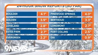 Snow squalls moving through I-25 corridor; live conditions