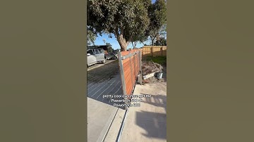 Merbau front feature fence with automatic sliding gate. #fence #jobdone #tradie #contractor