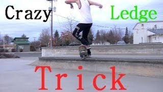 CRAZY LEDGE TRICK!!! 5-0 to Switch Crook Half Cab Flip Out