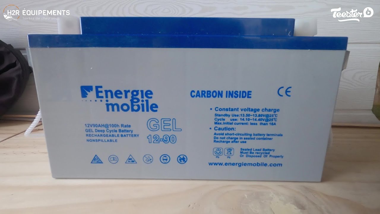 Installation de la batterie GEL plomb carbone 90Ah Energie Mobile YouTube