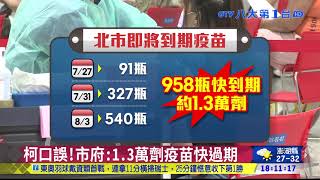 柯文哲口誤 20萬疫苗快過期掀議  八大民生新聞 2021072409 01