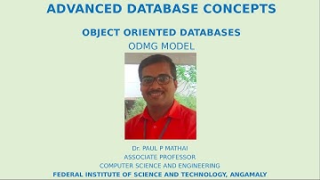 ADVANCED DATABASE CONCEPTS-PART 4(OBJECT ORIENTED DATABASES - ODMG MODEL)
