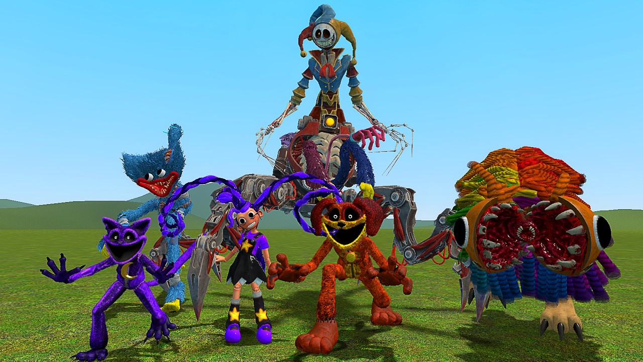 Surviving the Chapter 3, 4 & 5 Monsters Poppy Playtime | Garry's Mod