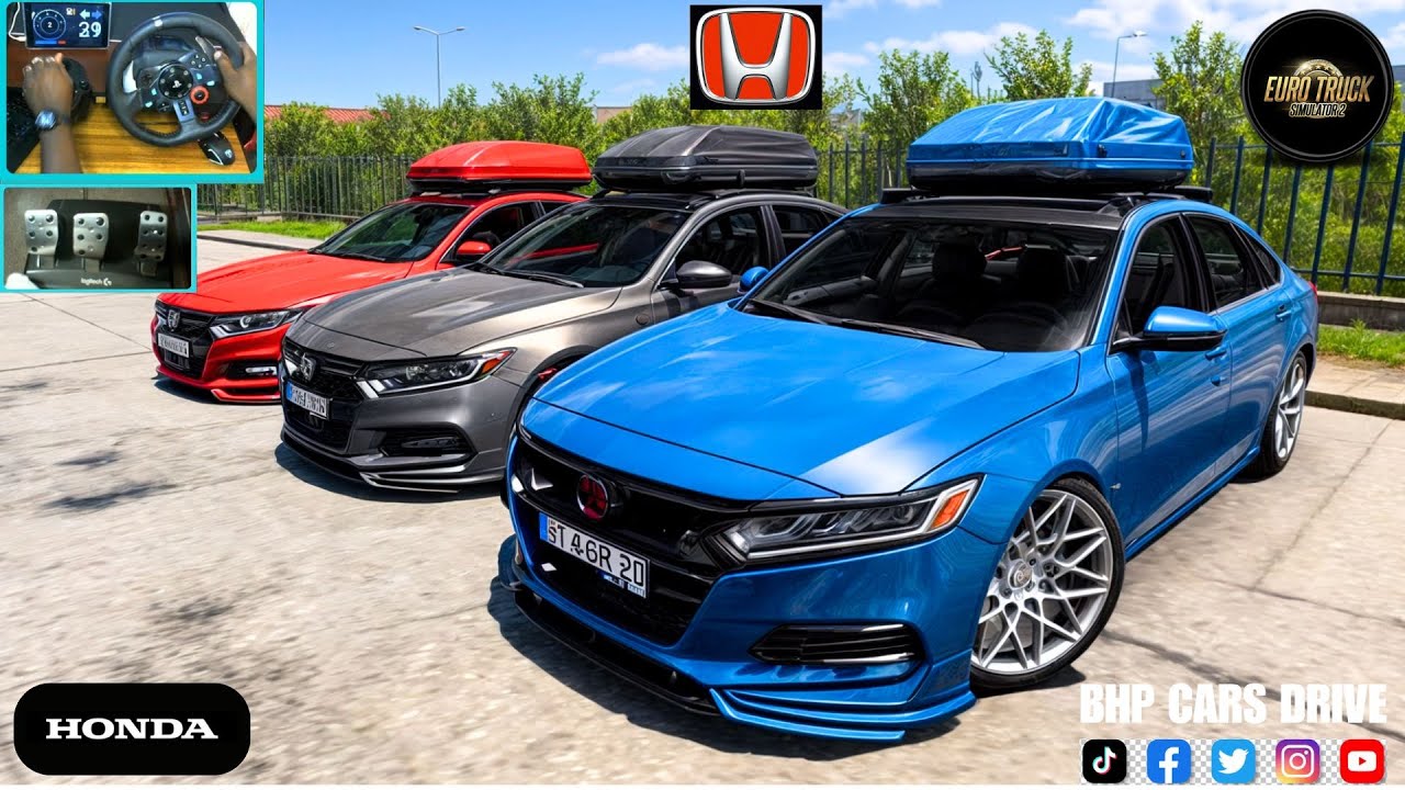 Honda Accord 2021 - [Приключение в составе конвоя из 3 человек 🌟] - [ETS 1.53] - [Игровой процесс...