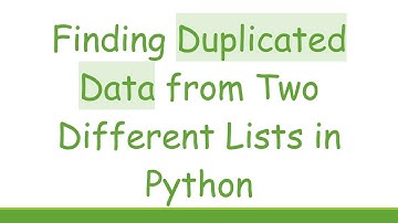 Finding Duplicated Data from Two Different Lists in Python