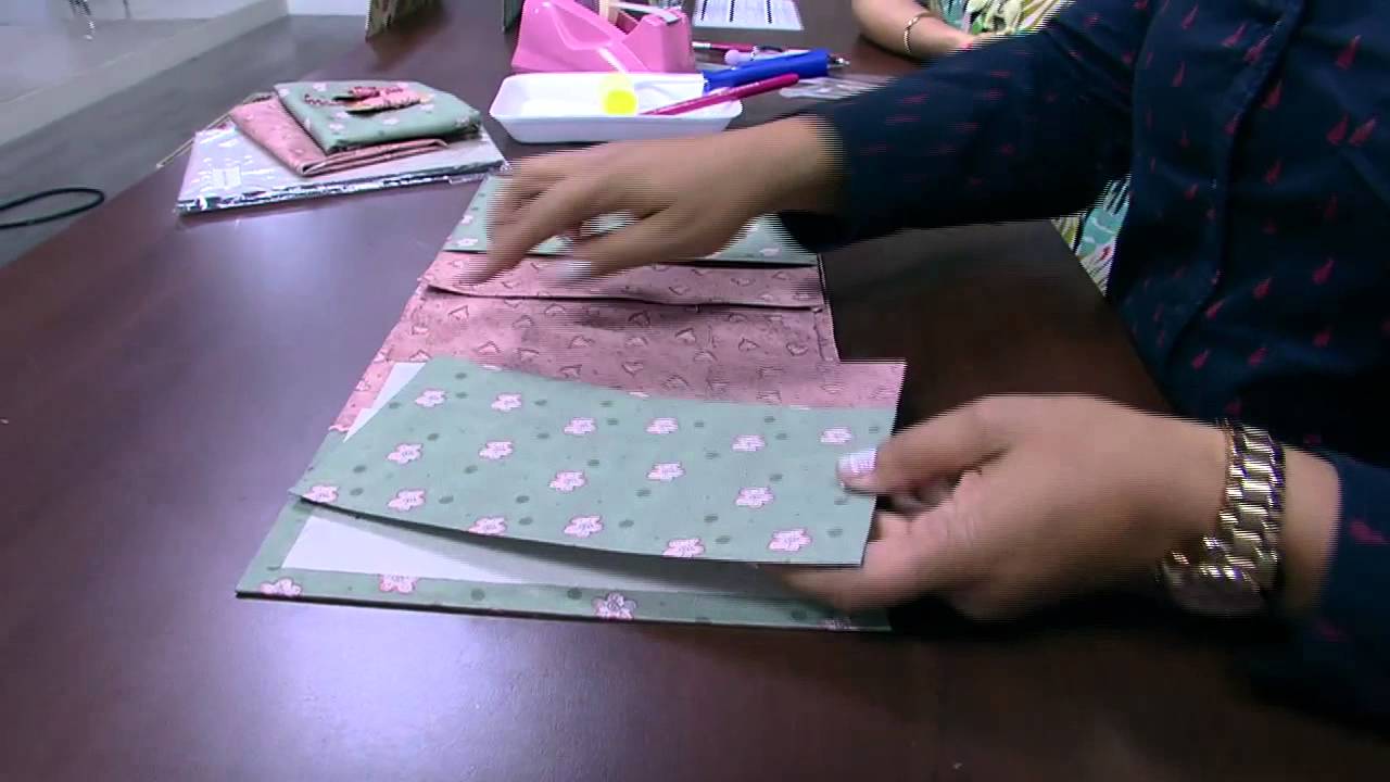 Mulher.com - 29/10/2015 - Capa de caderno em cartonagem por Patricia Godoi PT2