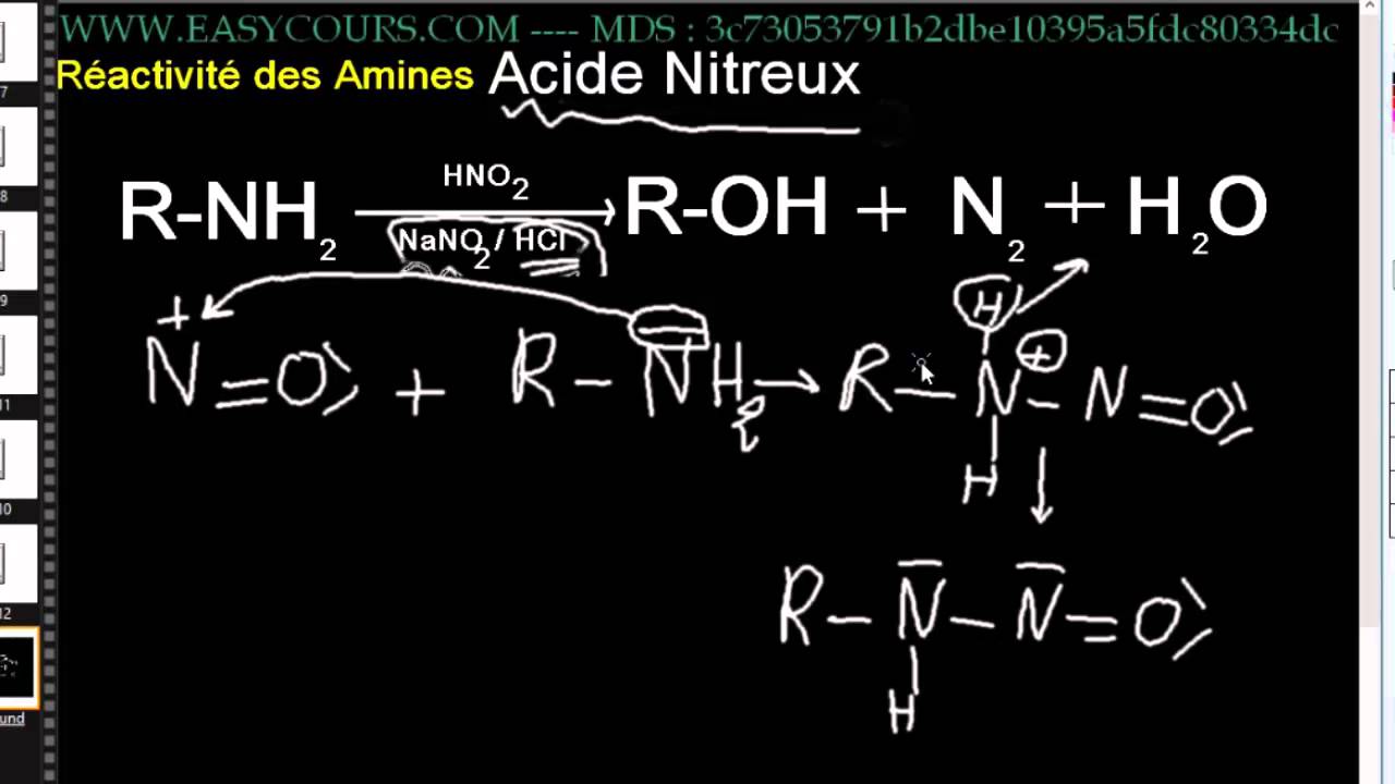 6 Reaction des amines avec acide nitreux YouTube 6 Reaction des amines avec acide nitreux YouTube