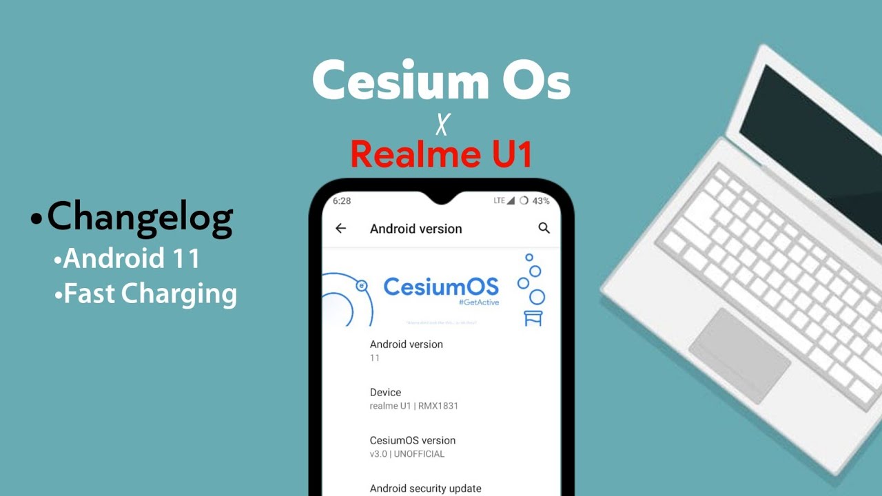 Android 11 for Realme U1 || Cesium Os || Fast Charging || Migrate Backup || StormBreaker Kernel ||