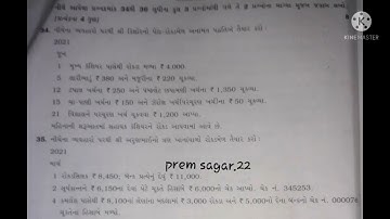 std 11 first exam Account paper solution s.v.s paper solution