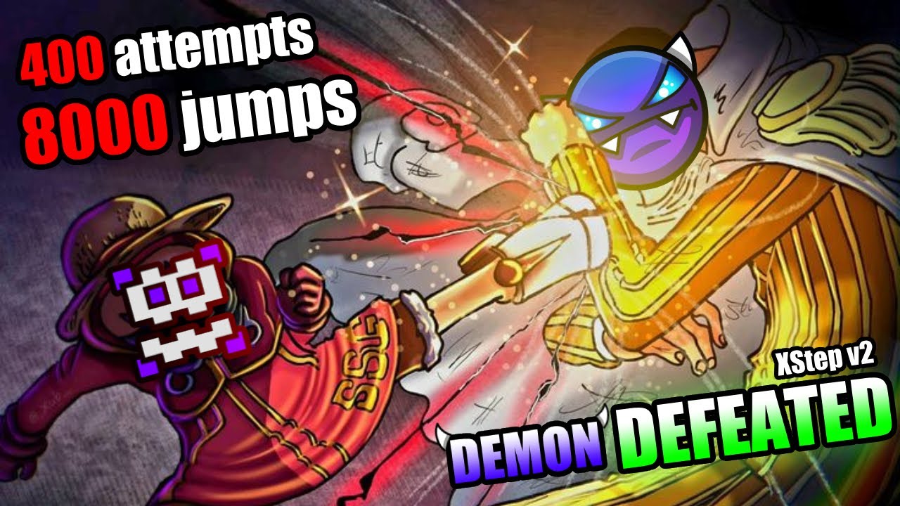 darkwarriorlexGD defeats His 1st easy Demon | XStep v2 | 0 - 100% - YouTube