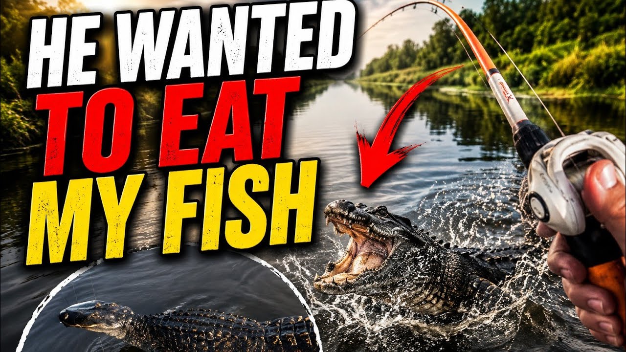 BASS Fishing in a Florida Cannel with a ALLIGATOR THAT WOULDNT LEAVE US ALONE (Tournament)