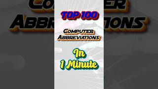 TOP 100 COMPUTER ABBREVIATIONS IN 1 MINUTE | Computer Awareness | @EduSevabyUtkal