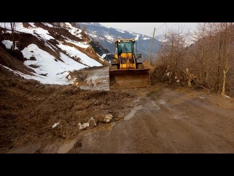 თოვლის დნობის შედეგად, ხულოში ორ ლოკაციაზე მეწყერი ჩამოწვა