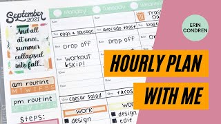 Hourly Plan With Me | Erin Condren Lifeplanner