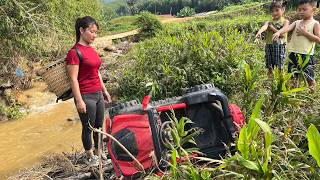 She found a car that had been swept away by the flood and spent the whole night repairing it.
