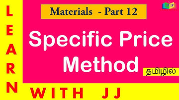 Specific Price Method - Pricing of Material issues in Tamil || Material Issues - Part 12 in Tamil