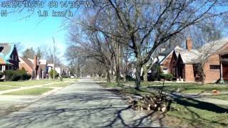 Driving around Detroit, Michigan on High Wind Warning with 50-60 mph wind gusts.