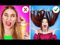 LONG vs. SHORT HAIR || Impossible Girly Problems! Funny Fails &amp; Smart Tricks by 123 GO! SCHOOL
