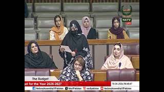 MNA Ms. Saeeda Jamshid expresses her views during Federal Budget 2026-27