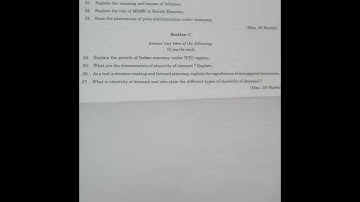 First semester Calicut university B. com Managerial Economics Previous year question paper