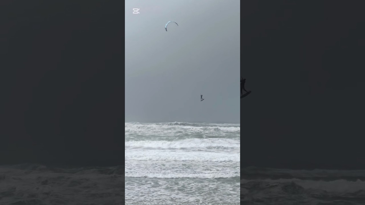 Storm kite surfing