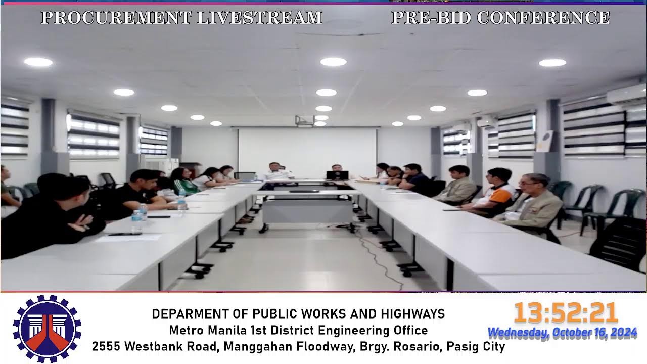 Procurement Livestream for DPWH Metro Manila 1st DEO on October 10 ...