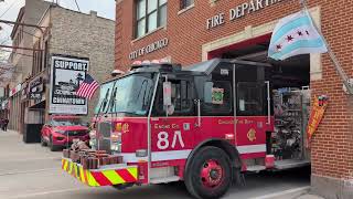 Chicago Fire Department- Engine 8, Truck 4, & Ambulance 66 Responding 