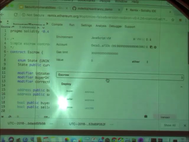 Smart contracts auditing & Ethereum DAO exploit explained.