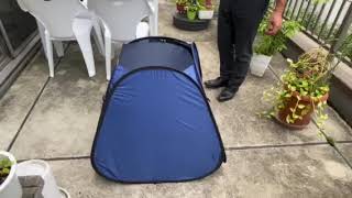 ペット用ワンタッチテントのたたみ方