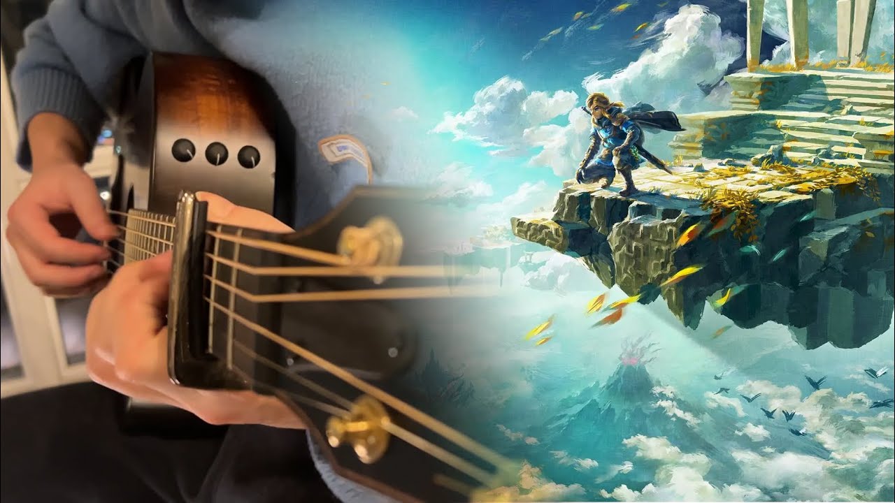 Legend of Zelda Tears of the Kingdom Acoustic Guitar Cover (with tab)