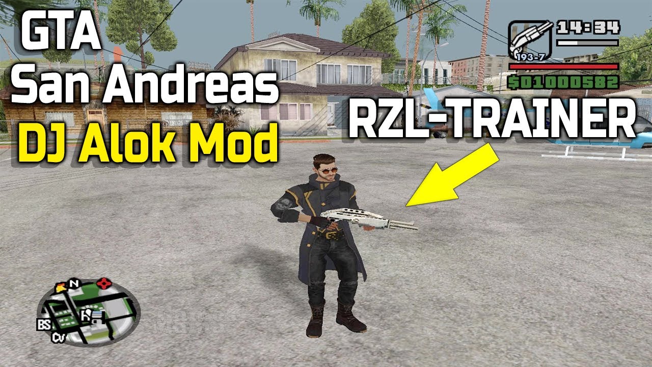 Dj Alok Mod Gta San Andreas Rzl Trainer Garena Free Fire Gameplay Hd Pc Youtube