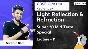 Light Reflection & Refraction | Super 20 | Chapter - 11| Mid Term Special | Santosh Bhatt