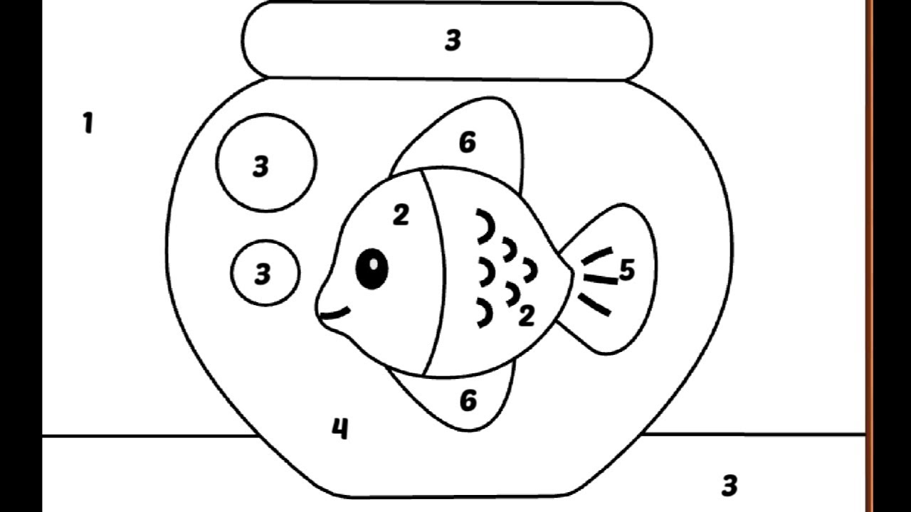 Fish colour art for kids 