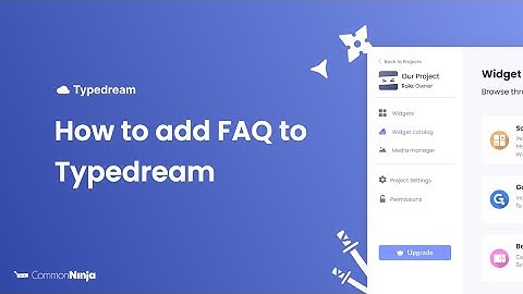 How to add an FAQ to Typedream