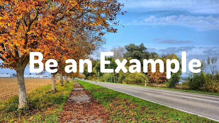 BE AN EXAMPLE || LYRICS