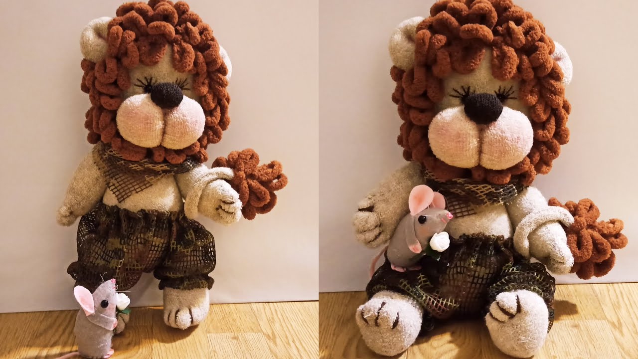 ПОСМОТРИТЕ НА НОСКИ, ЧТО Я СДЕЛАЛ ИГРУШЕЧНЫЙ ЛЕВ🦁