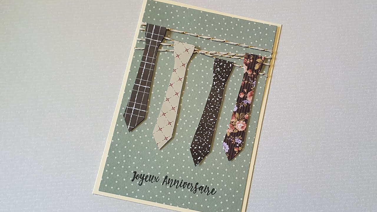 Carte Masculine très facile sans Dies 🥰😍🥰 100% Action    #tuto #carte #facile #action #scrapbooking
