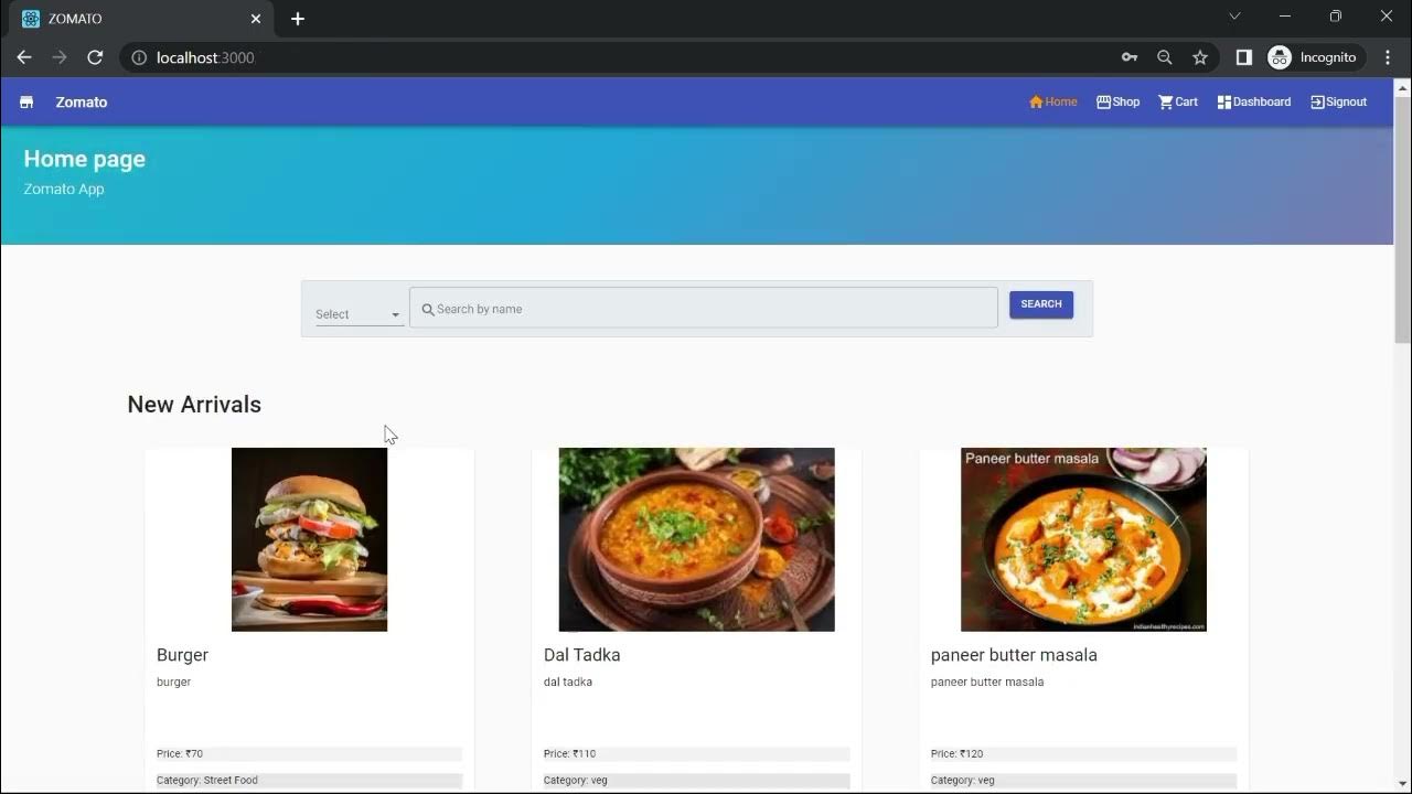 ONLINE FOOD ORDERING SYSTEM USING RECOMMENDATION. - YouTube