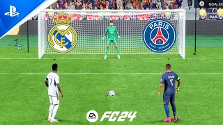 FC 24 | Vinicius Jr vs Mbappe | Real Madrid vs PSG | UCL FINAL | Penalty Shootout - PS5 Gameplay