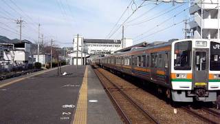 【JR】211系5000番台LL10 +LL15 興津発車