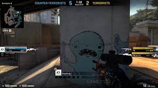 Overpass Wingman double scout headshot, wallbang and nosc