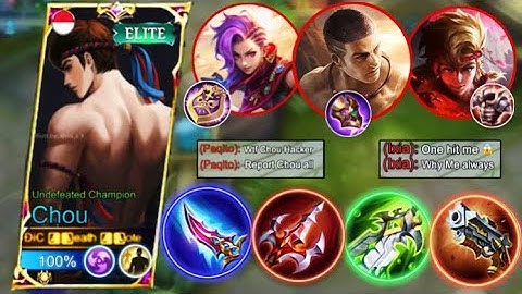 GOODBYE META ENEMY’S!! CHOU BEST ONE HIT BUILD 2023🔥 #Solorank