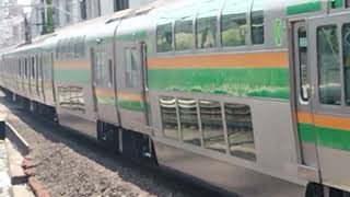 E231系1000番台・E233系3000番台ヤマU58編成+コツE-01編成横浜駅高速入線