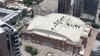 American Airlines Center gets repairs with help from helicopter
