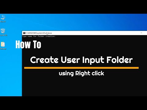 How to create user input folder in Windows
