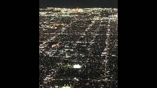 Silicone valley by night view from a delta flight